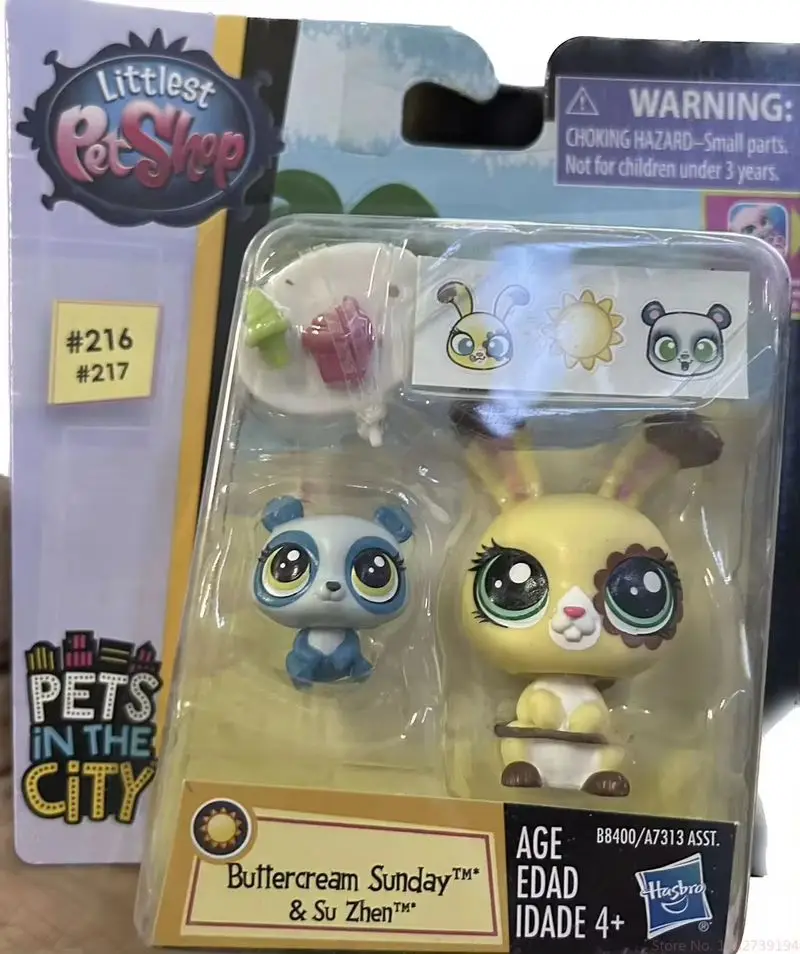 Hot Original Hasbro Littlest Pet Shop Action Figures Cute Cartoon Animal Model Toys Big Eyed Pet Doll Children Collectible Toys