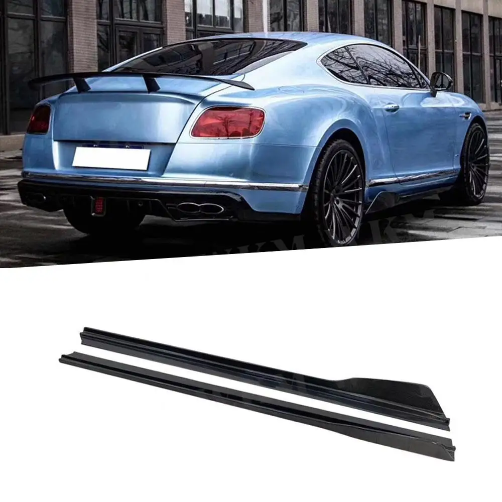 

Боковая юбка из углеродного волокна для Bentley Continental GT 2015-2017, рокерные панели, удлинители, разделители, боковая юбка, губа, FRP, Стайлинг автомобиля