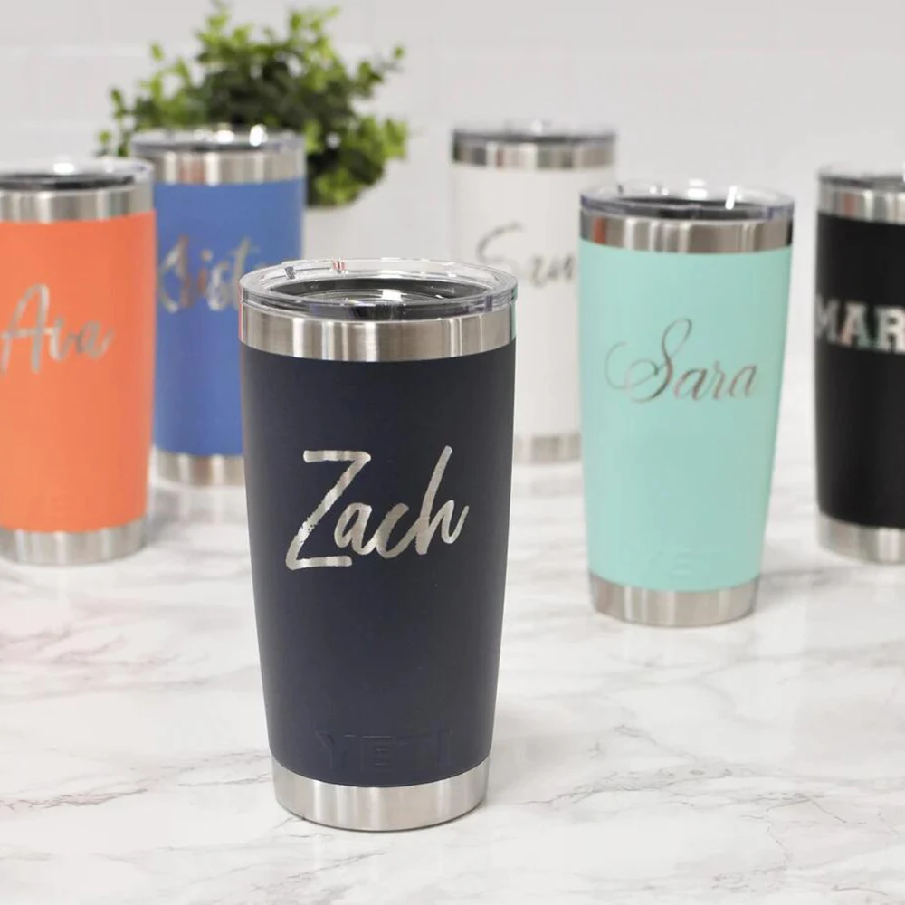 Custom Laser Engraving 20oz Travel Mug Insulated Tumbler Stainless Steel Car Ice Cup Camping Vacuum Insulation Water Coffee