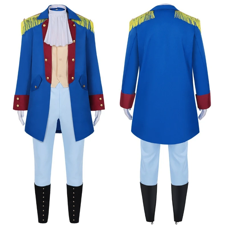 

2026 Tassel Gentleman Performance Tuxedo Set for Men,Euro-USA Presidential Roleplay Court Stage Blazer+Pants+Fake Collar 5-piece