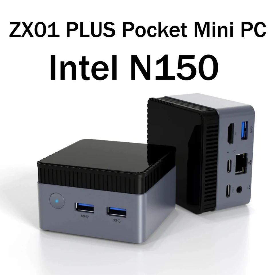 SZBOX ZX01 PLUS Pocket Mini PC Intel N150 LPDDR5 12GB M.2 SSD Type