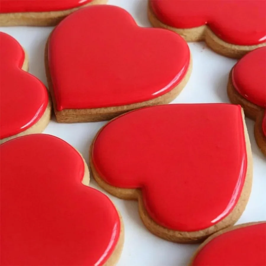 القلب كوكي القواطع مجموعة 6 قطعة الفولاذ المقاوم للصدأ قوي المعادن فندان كوكي القواطع البسكويت قالب اكسسوارات المطبخ أداة ل Val #6