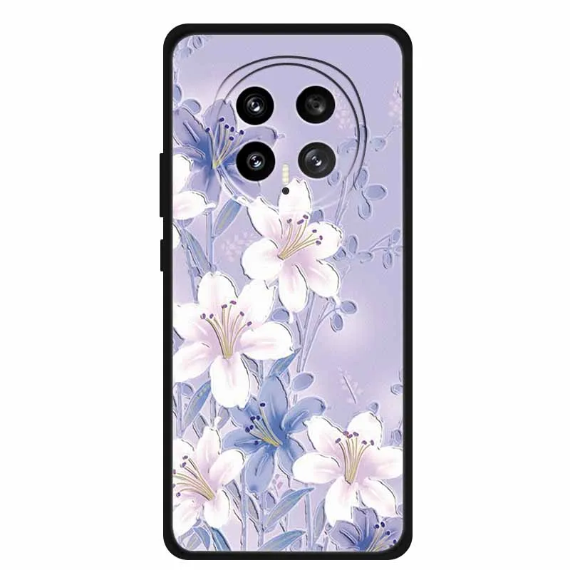 3D Emboss Case For Honor Magic 8 5G Phone Case 8 Pro Flowers Silicone Soft Coque Funda For Honor Magic8 Pro Back Cover Case Bag #6