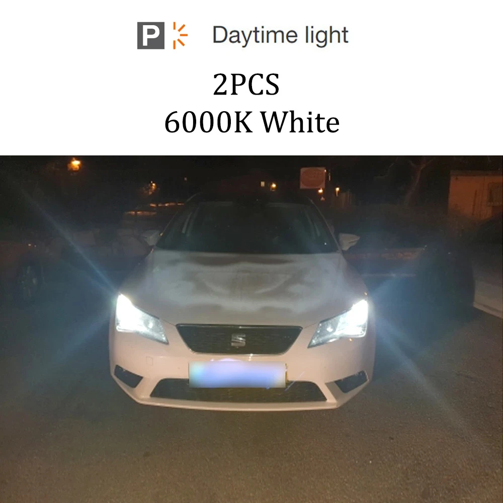 BMTxms Canbus For Seat Leon 3 MK3 5F 2013-2020 Car LED DRL Daytime Running Light Reverse Exterior Lamp Error Free Lights Bulb