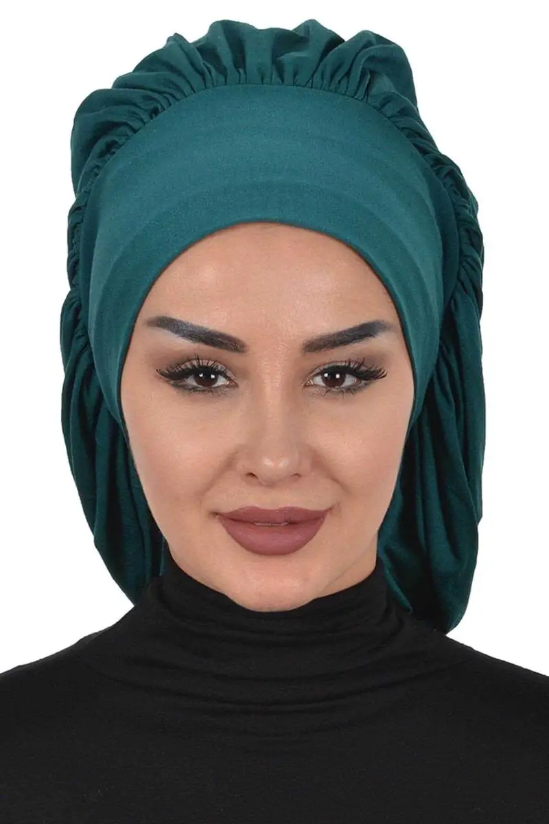 Drapeado penteado osso verde