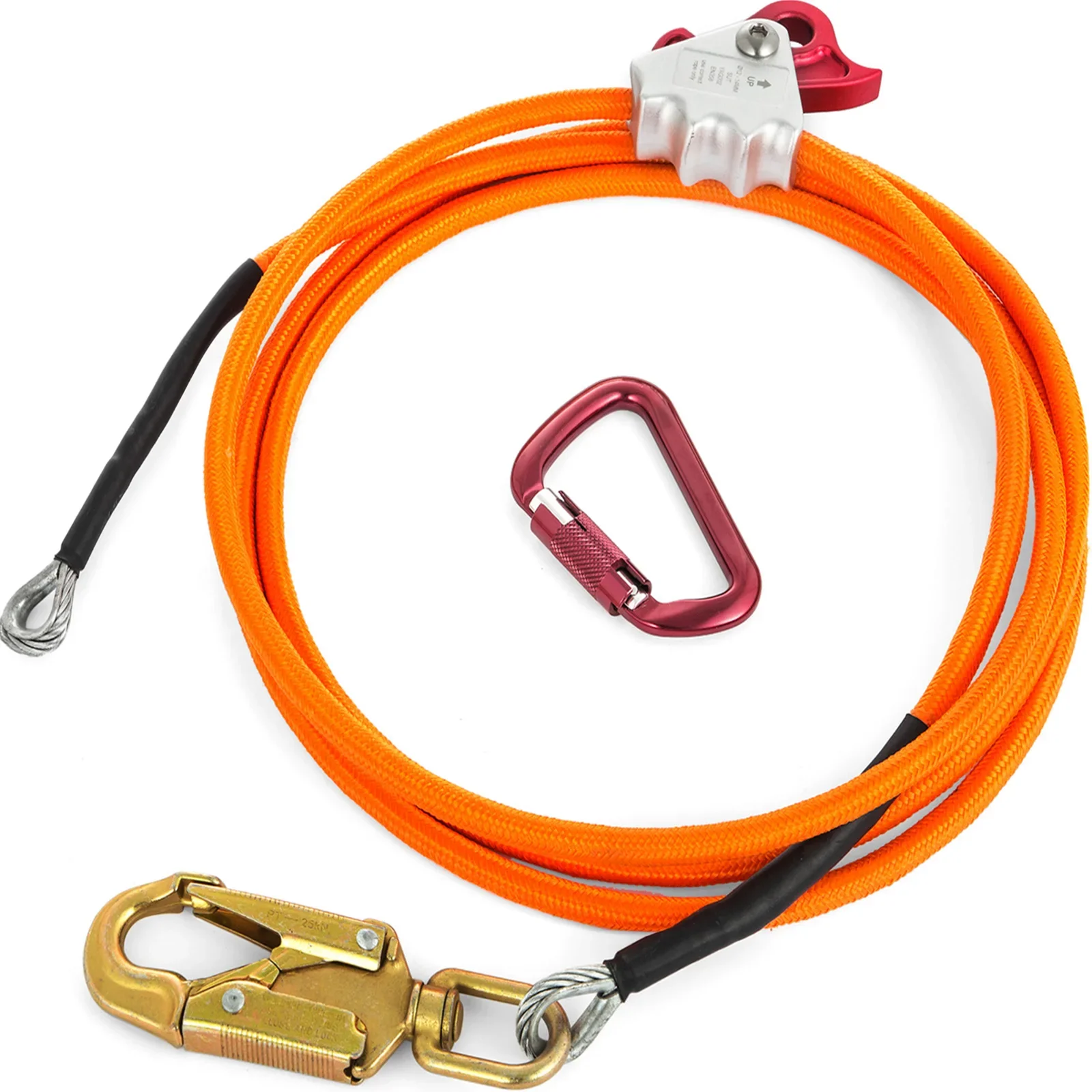 Safe Steel Core Lanyard Kit with Reliable Flipline Adjuster and Swivel Snaphook suitable for tree climbing and climbers