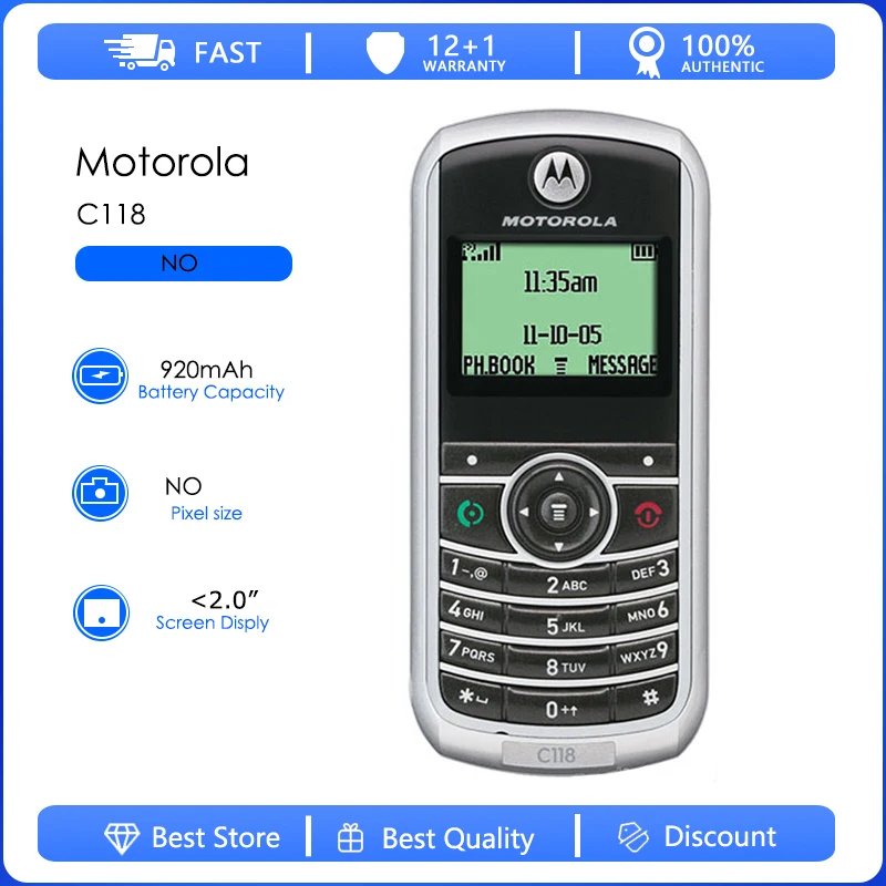Восстановленный оригинальный съемный аккумулятор Motorola C118, 920 мАч, оптовая продажа, бесплатная доставка