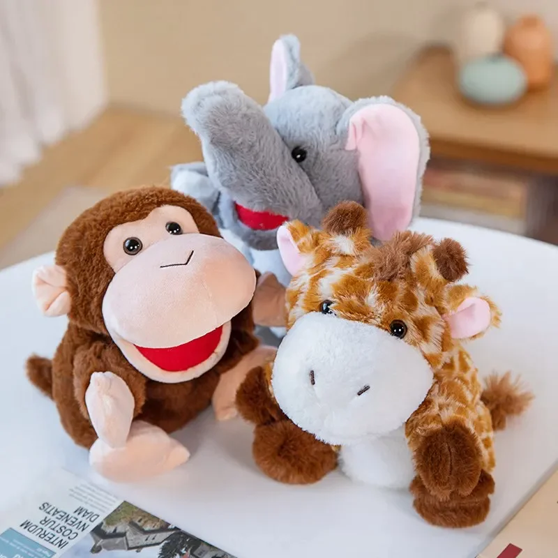 Gefüllte Plüschtiere Spielzeug Hand Finger Story Puppet Kawaii Puppen Pädagogisches Babyspielzeug Ente Lamm Kuh Hund Pferd Kinder Geschenk – Detail 15