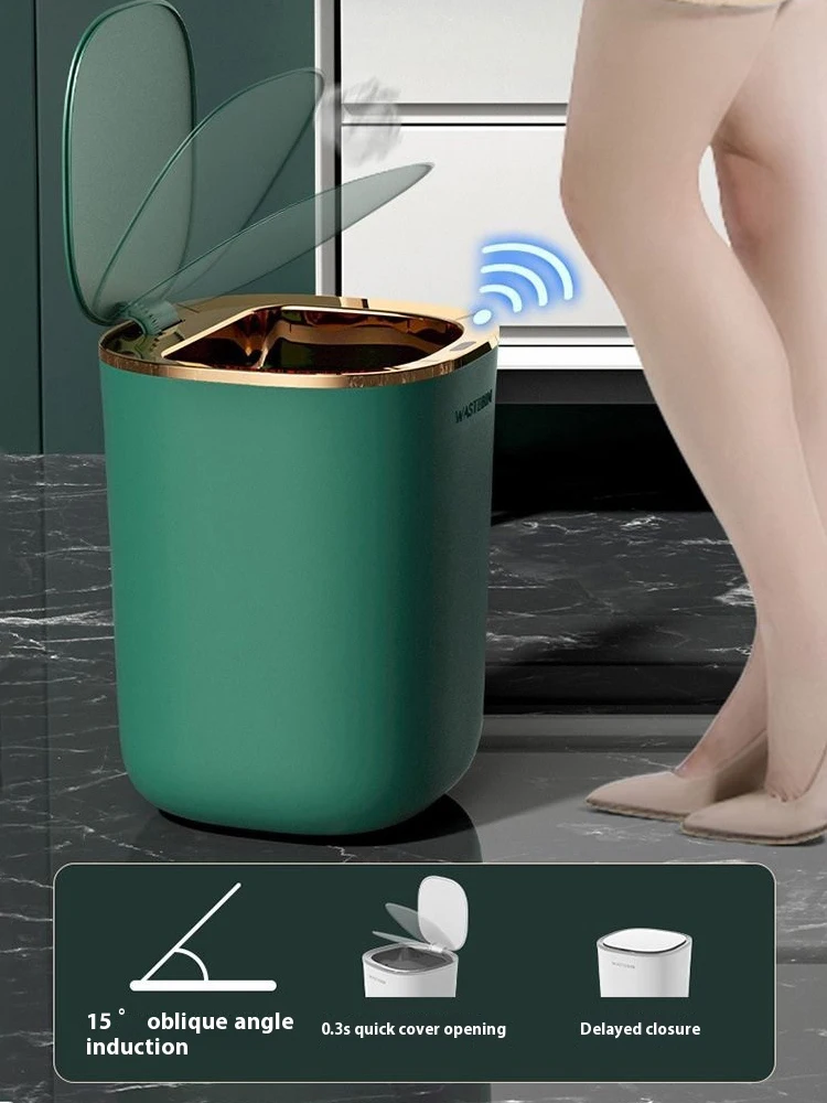 12L Luxury Smart Sensor Trash Can Large Capacity Intelligent Infrared Sensor Automatic Bin Electric Garbage Bucket with Lid