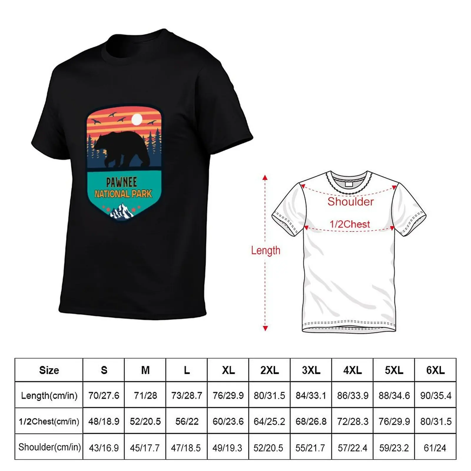 Pawnee National Park T-Shirt plus size tops shirts graphic tees luxury clothes men