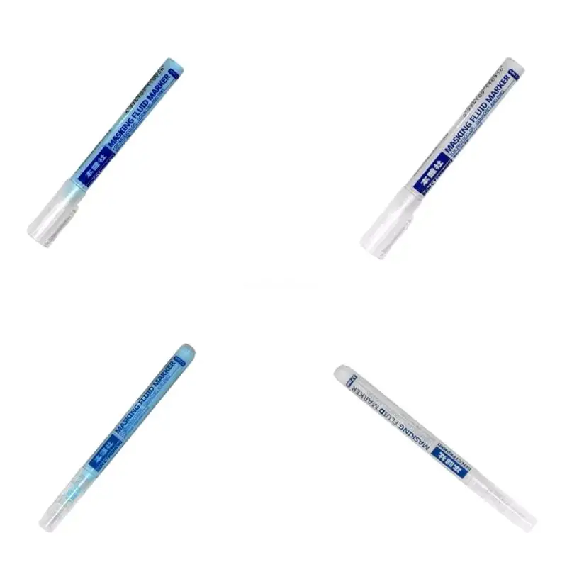 0,7 mm/0,3 mm Maskeervloeistof Marker Mark Pen Type Aquarel Maskeervloeistof Wit/Blauw Lijmen die vloeibare kunstbenodigdheden