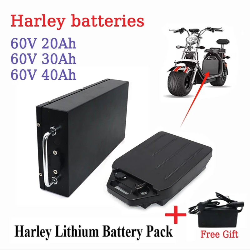 for HarleyBattery%100 60V 20Ah 30Ah 40Ah Electric Motorcycle 18650 Lithium Battery Suitable For CityCoco Electric Scooter