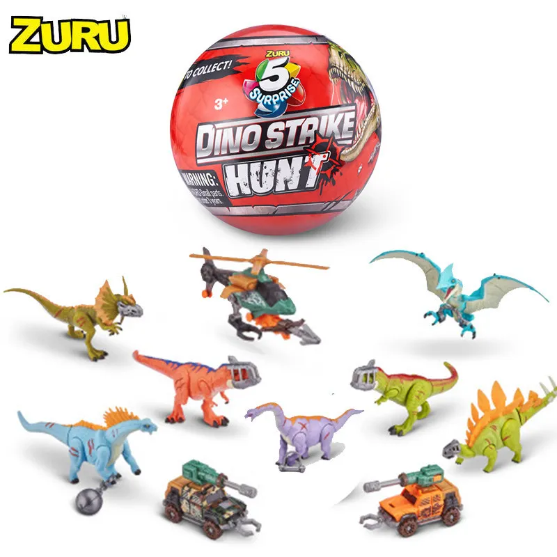 

In Stock New Zealand Zuru Dino Strike Hunt Dinosaur Figure Model Blind Box Collectible Dinosaur Toy Ball For Boys Surprise Toys