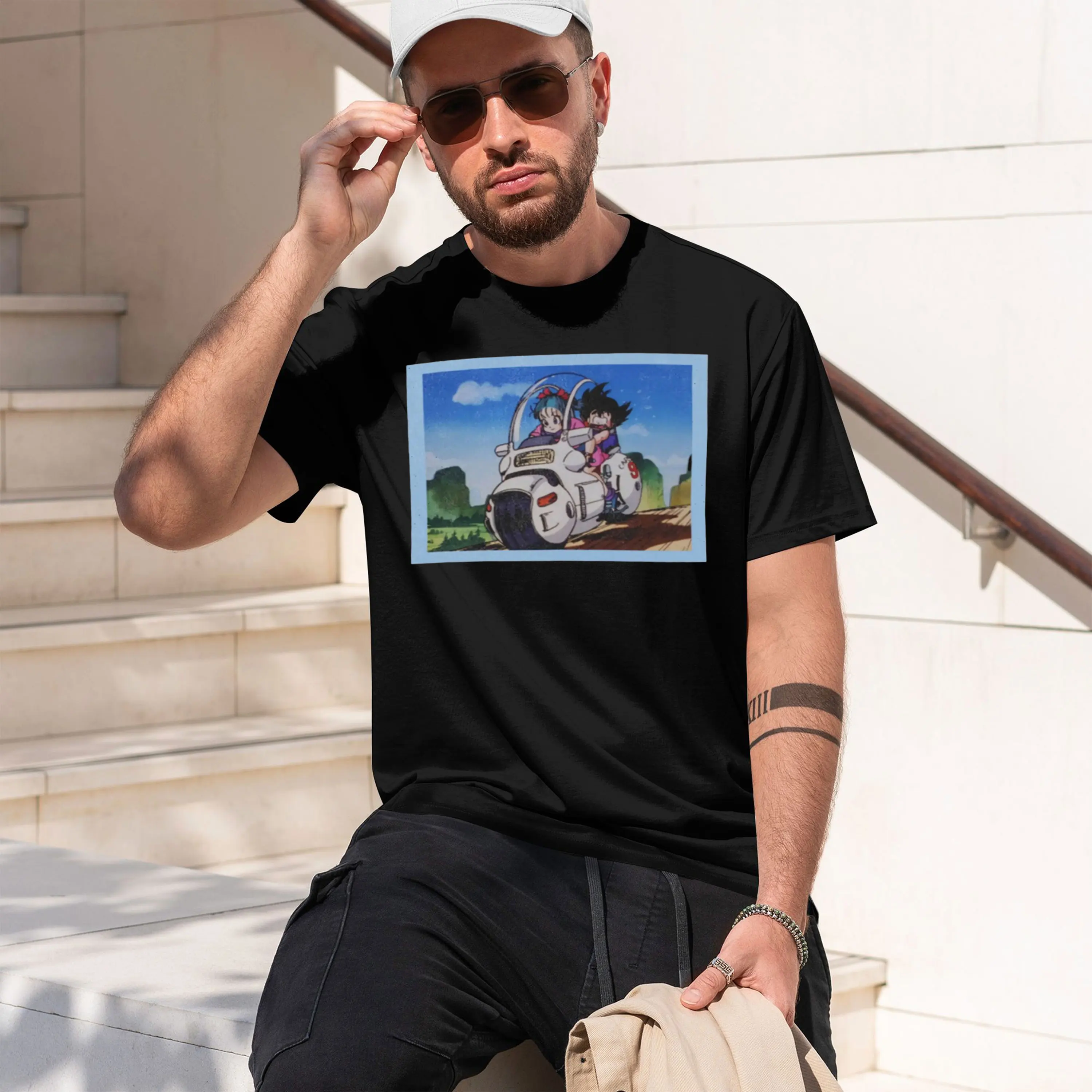 Bulma and Kid  Speeding off T Shirts Hip Hop Washed Street T-Shirts  Z for Men Women Tops Streetwear Summer Tees 2026 New Model