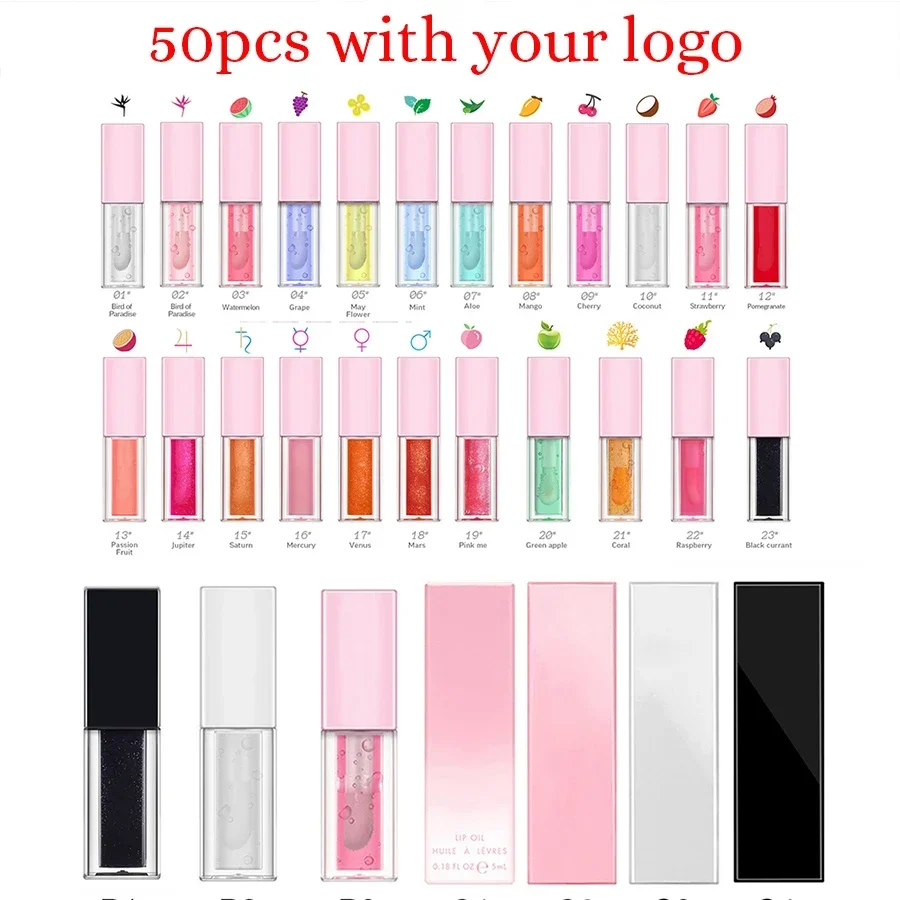 30-kleuren Dikke Lip Olie Label Private Gloss Custom Logo Langdurige Full Color Make-Up Plant Hydraterende Cosmetica Vegan