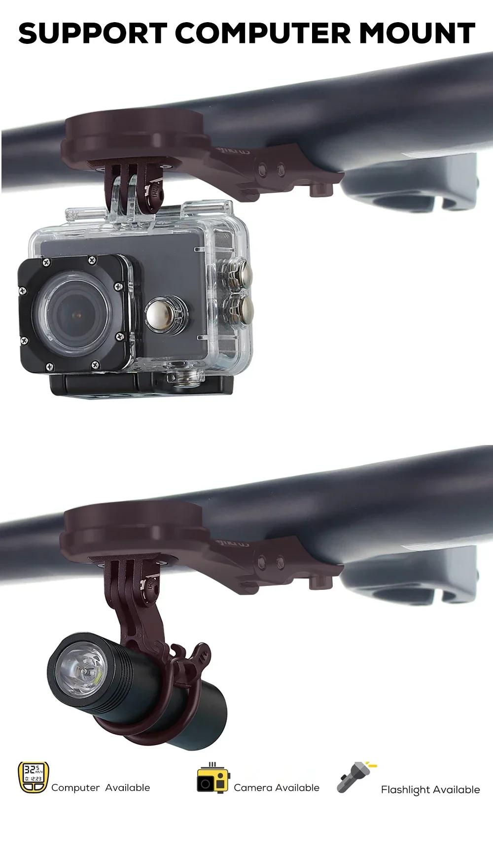 Syncros Creston IC SL Integrierter Carbon-Lenker mit Computer für Rennrad, interne Kabelführung, Di2, 31,8 mm, 28,6 mm Konverter – Detail 4