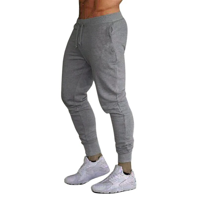 2024 Spring and Autumn Season New Solid Color Sports Pants Men\'s Fashion Casual Sports Jogging Feet Pants Elastic Fitness Pants