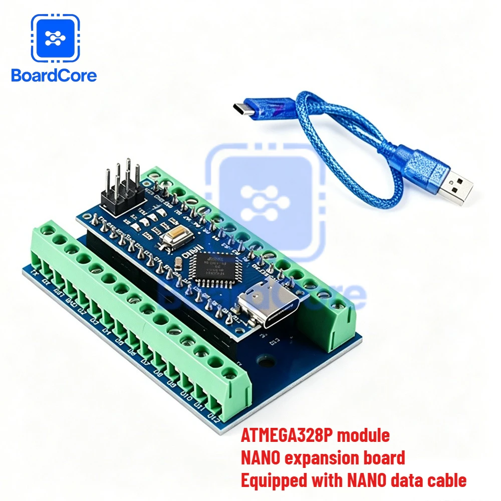 1 Juego de Placa Microcontroladora Mini Nano V3.0 ATmega328P para Arduino con Controlador USB CH340 16Mhz Nano V3.0 ATMEGA328P/168P