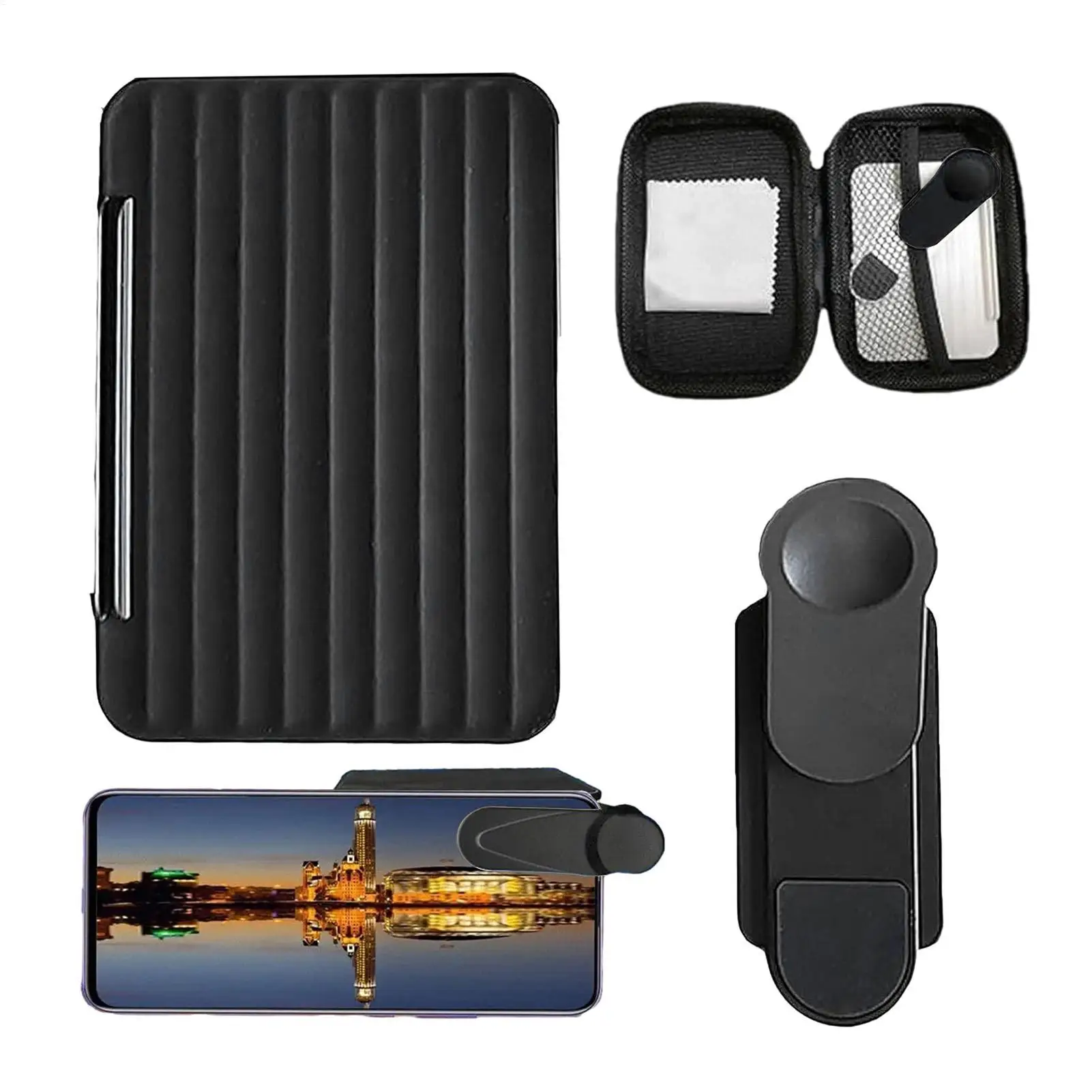Smartphone Camera Reflection Clip Glass Phone Camera Reflection Clip Set Universal Photo Tools Adjustable Creative for Vlogger