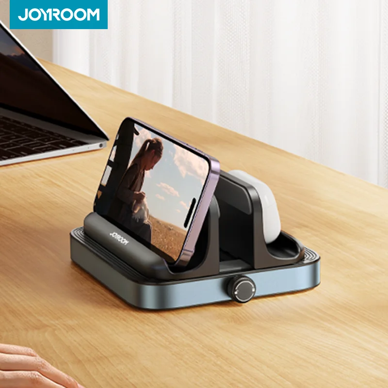 

Joyroom Vertical Laptop Stand Phone Monut Holder Desktop Stand Holder with Adjustable Dock Fits MacBook/HP/Dell Book JR-ZS374