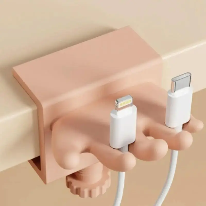 Finger Shaped Cable Storage Clip For Kitchen Bathroom And Living Room Adjustable Desk Clamp Cord B03E