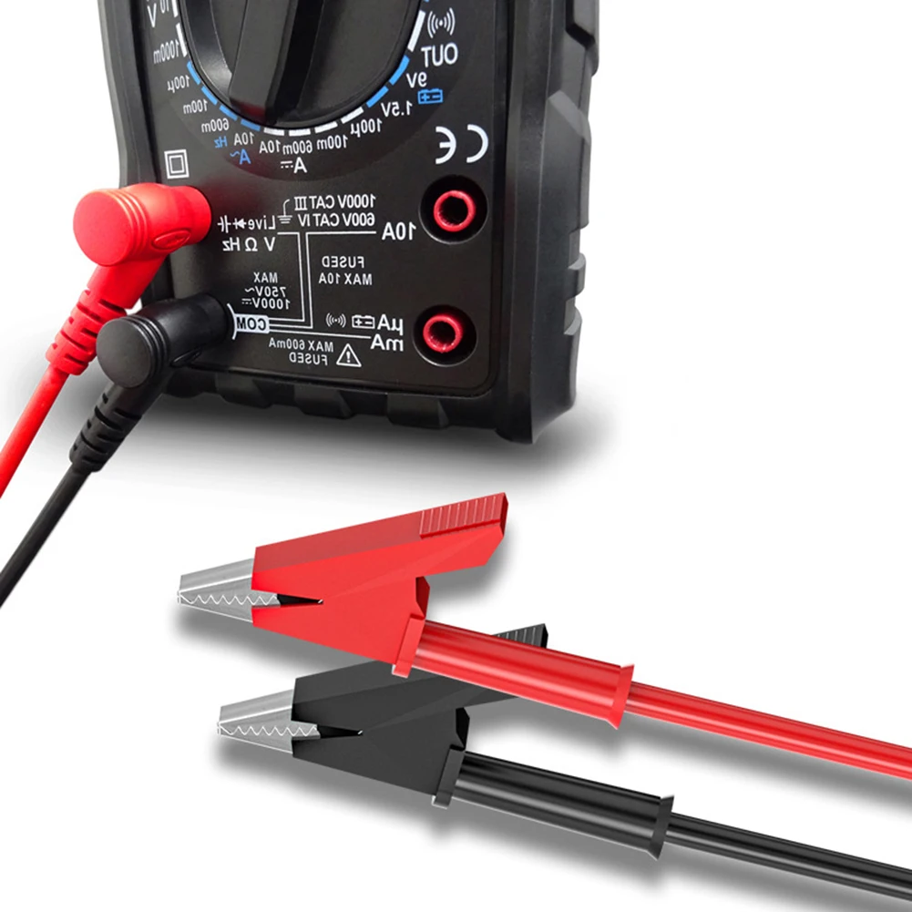 Przewód testowy elektryczny, kabel testowy, złącze, czerwony, czarny kolor, hartowana końcówka sondy, końcówka mała 35 mm, złącze 4 mm, długość 90 cm