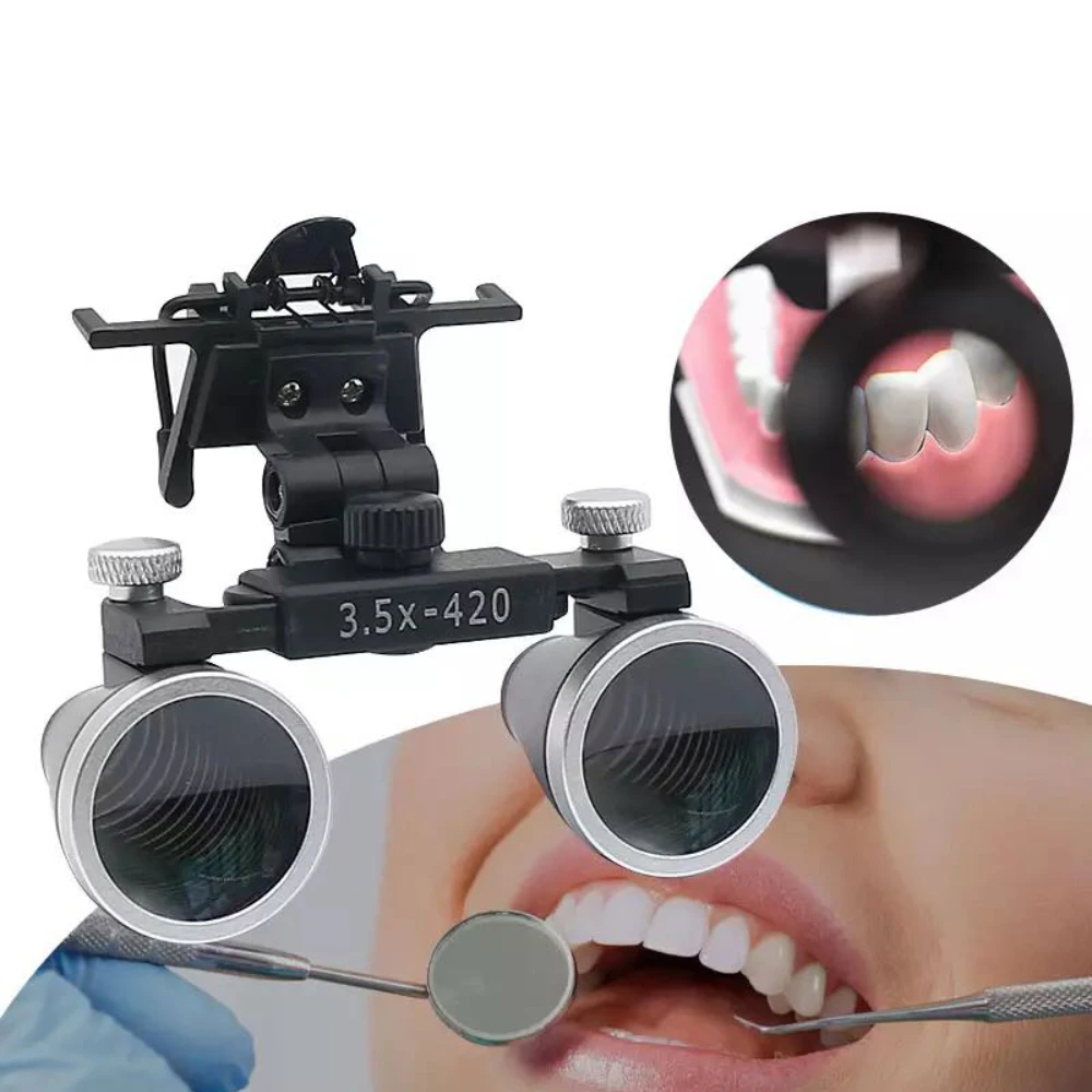 Binocular Magnifier with Clip Dental Loupes 2.5X 3.5X Dentist Tools Magnifying Glass Dental Dentisry Products Loupe Magnifier