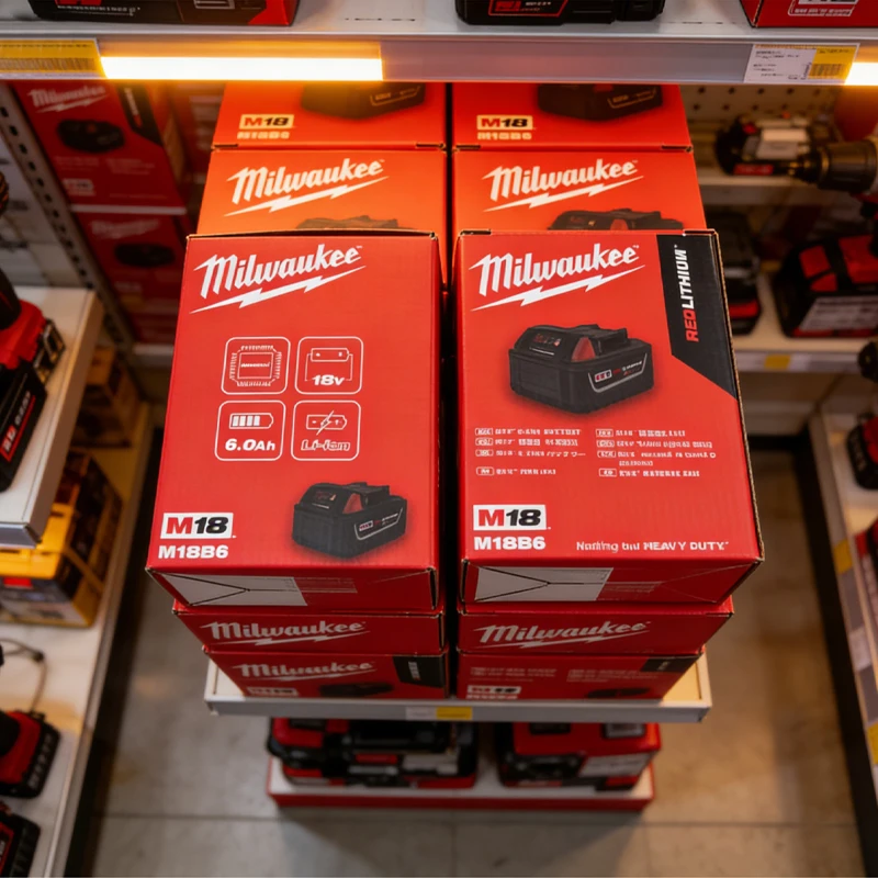 

Original 18650 Cell M18 Red Lithium 18V 6000mAh Fast Charging Durable Battery