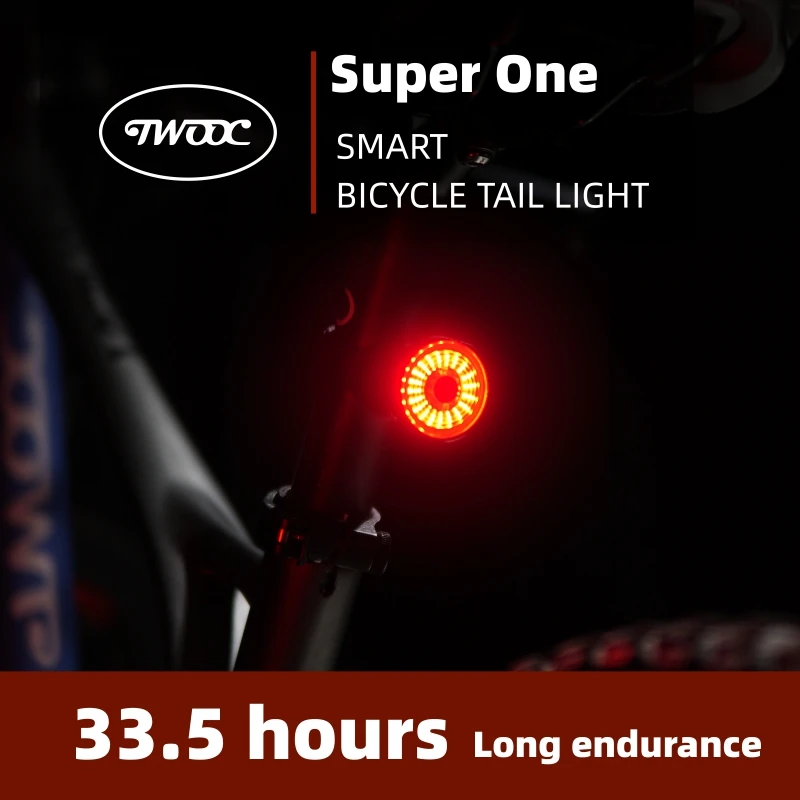 New bicycle tail Light Smart sensor Taillights IPX6 Waterproof high Battery Life Safety warning Tail Lights N042