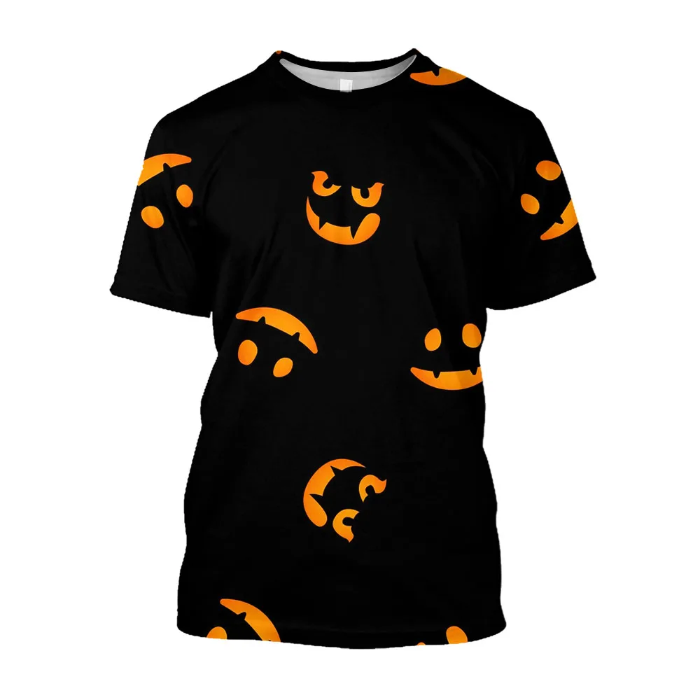 Jumeast 3D Halloween Printed T-shirts Oversized Cartoon Pumpkin Graphic T Shirts For Men Streetwear Y2K Fashion Gothic Clothes