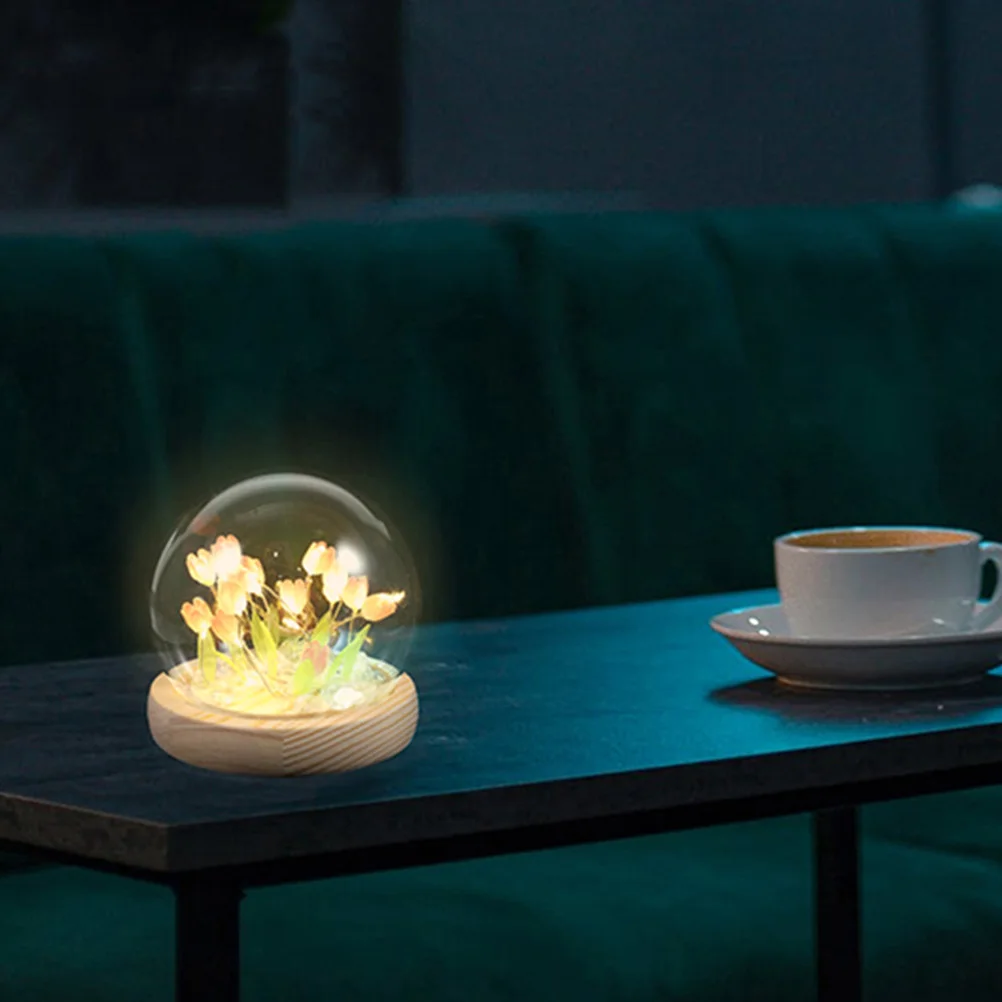 

1Set DIY Tulip Night Light Handmade Craft Kit Tulip Lamp Soft Atmosphere Decorative Nightstand Light Flower Lamp