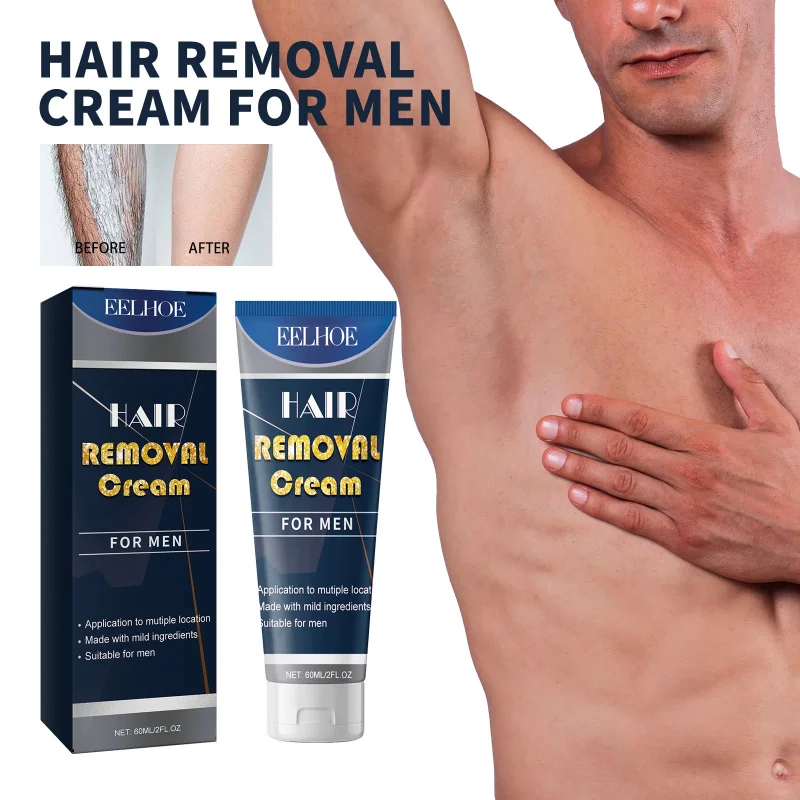 

Men'S Hair Removal Cream - Gentle Depilatory For Chest Legs Underarms, Moisturizing Formula For Smooth Skin Care