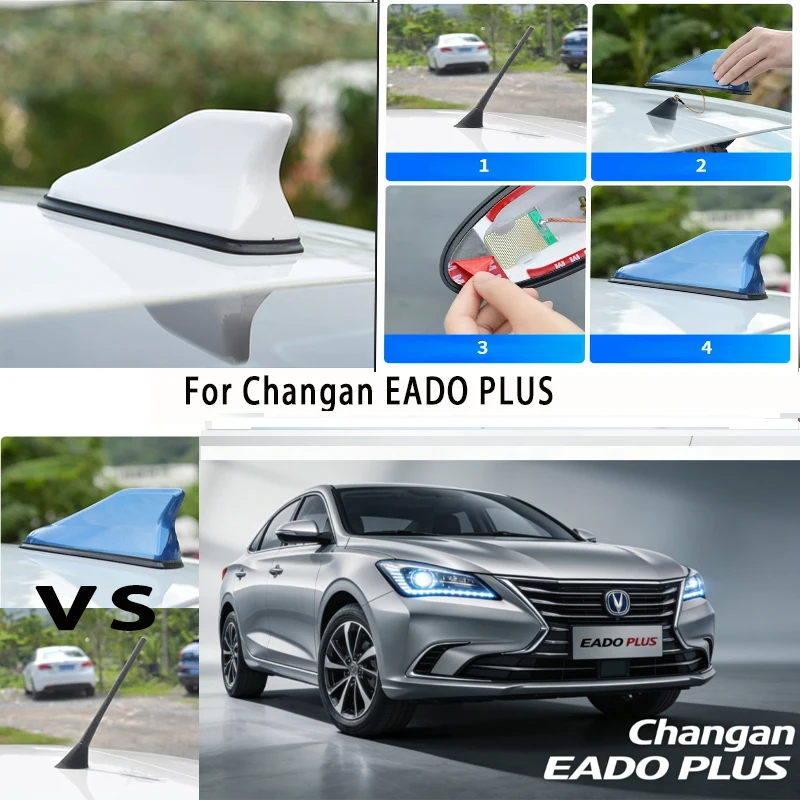 

For Changan EADO PLUS Car Roof Top Mount Shark Fin Aerial Antenna Toppers Auto Radio AM FM Antenna Signal Amplifier Aerial