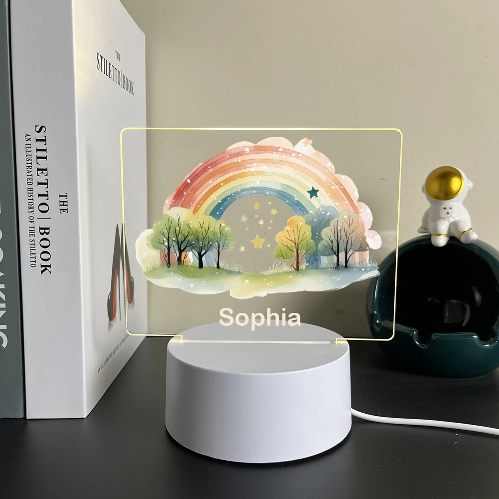 1. Customized display decoration night light rainbow Touch dimming bedroom light Wedding decoration bridesmaid gifts
