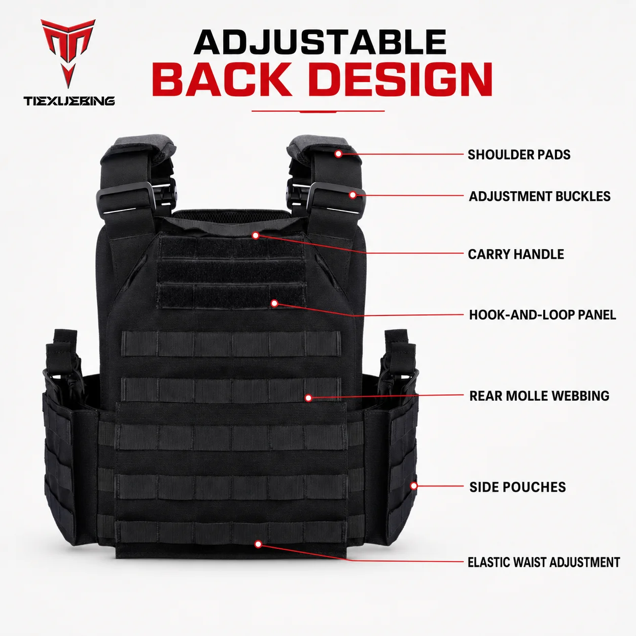 سترة تكتيكية 1000D قابلة للتعد - مراجعة Cycling Gear Vest وسعره