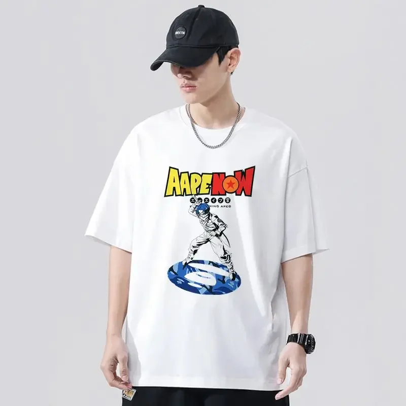 

Футболка Dragon Ball Dragon Ball Super Joint Tide, брендовая футболка с короткими рукавами Super Saiyan Sun Wukong, хлопковая футболка с круглым вырезом