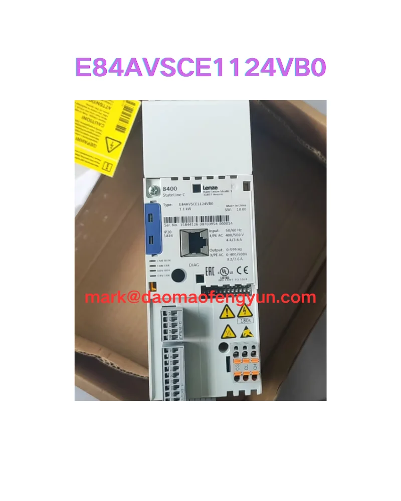 E84AVSCE1124VB0 محول تردد Lenze 8400 جديد تمامًا