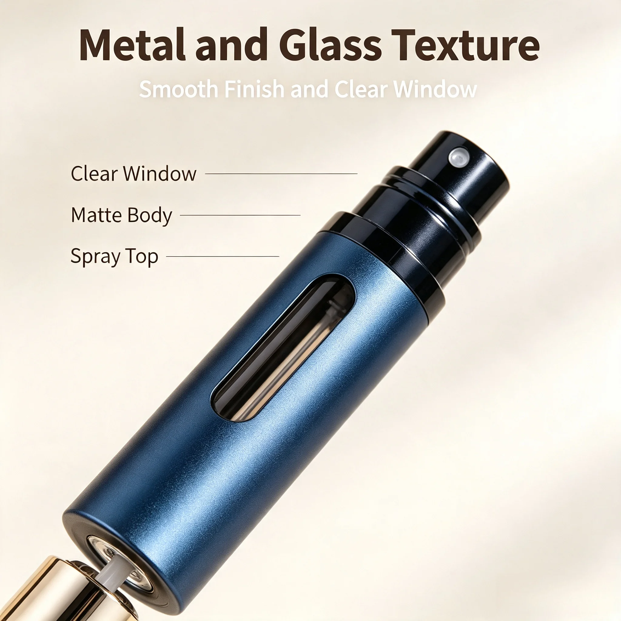 5ml Mini Portable Refillable Perfume Bottle with Spray Scent Pump Travel Cosmetic Container Atomizer for Fragrance Essences