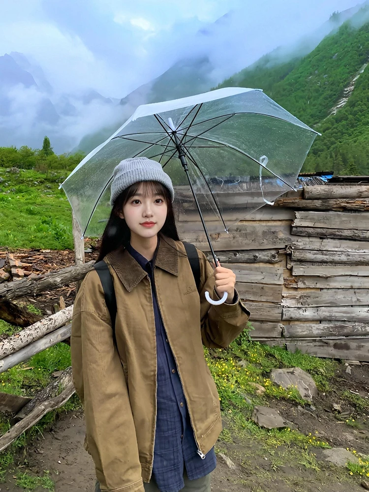 

Fuyuan коричневая куртка с воротником, женская свободная посадка в американском стиле ретро, весна-осень, новая модная утягивающая верхняя одежда, пальто