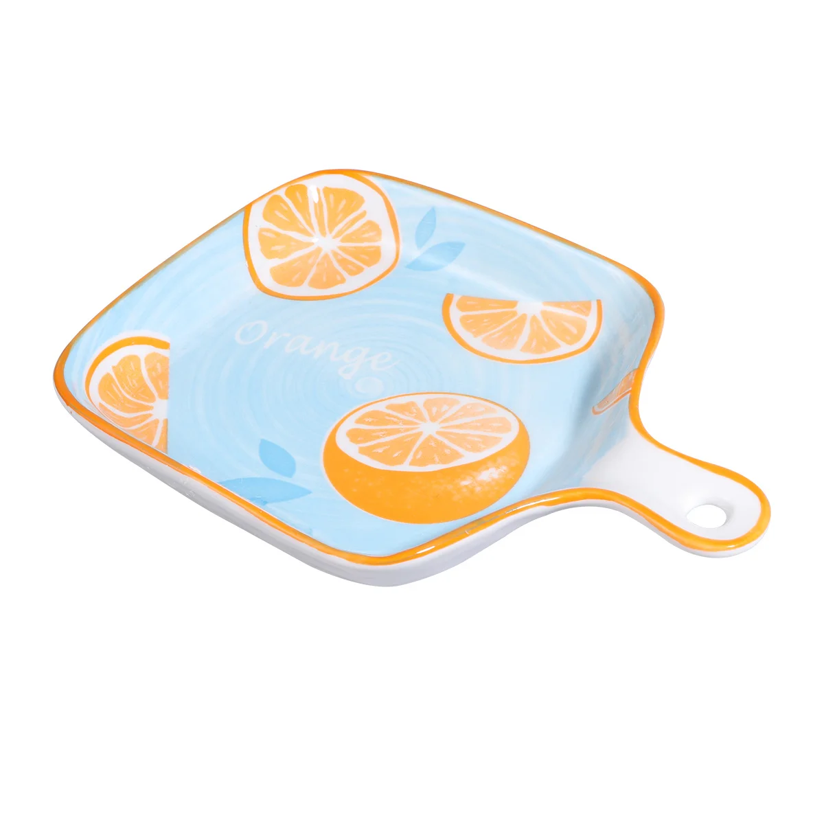 مقلاة سيراميك لفرن شواء تجهيزات المطابخ مقاومة للماء ومقاومة للصدأ ومقاومة للاهتراء للاستخدام المنزلي وعاء شواء سيراميك برتقالي