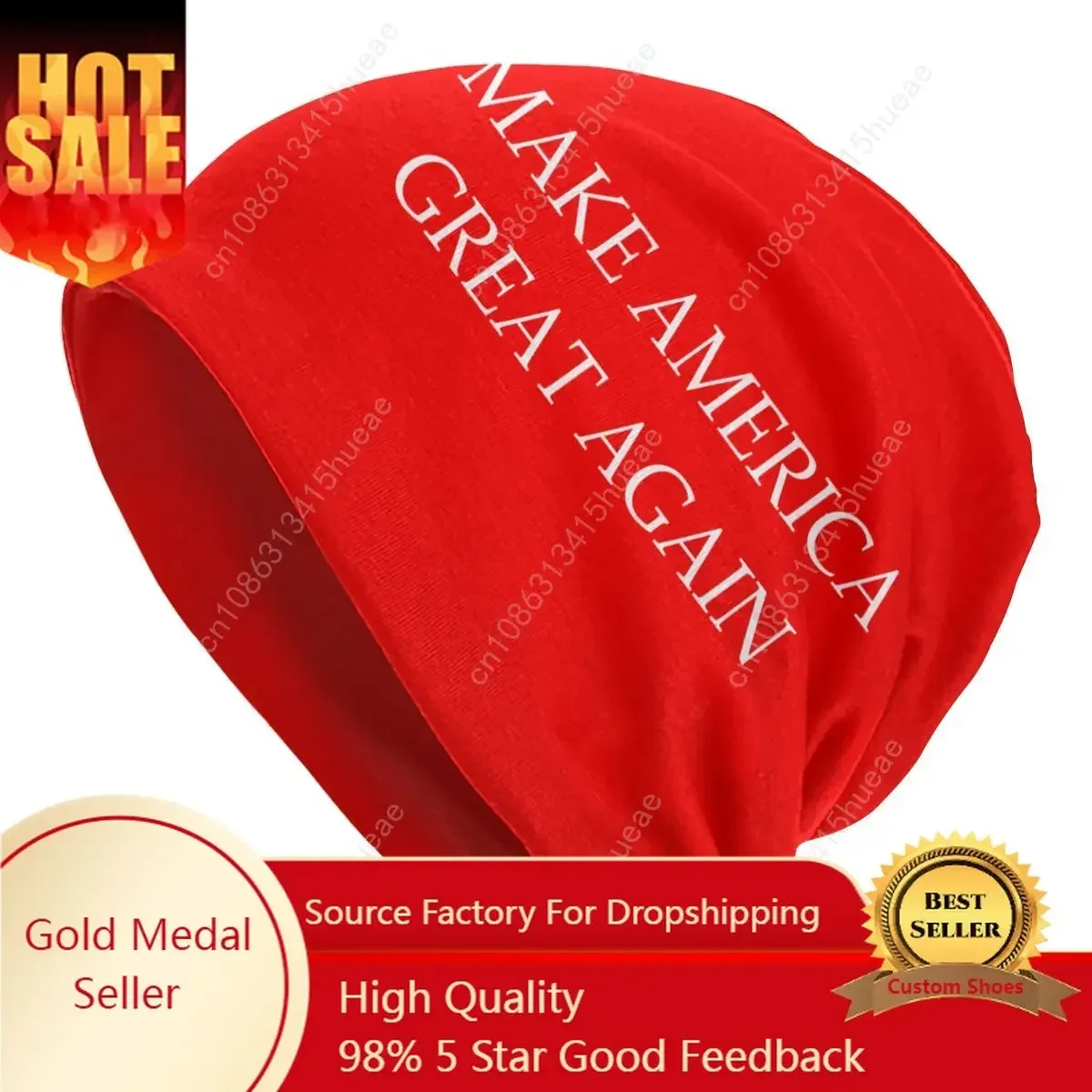 

Keep America Great Beanie Bonnet Knitting Hat Cool Trump 2024 MAGA Winter Women Men Warm Skullies Beanies Caps for Ski