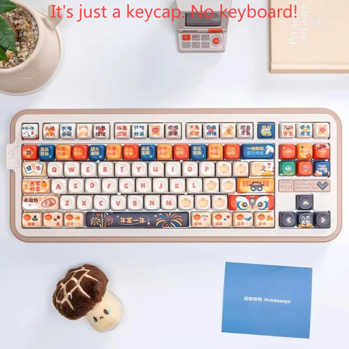 Year of The Horse 2026 Keycaps MOA Profile PBT 137 Keys Set Chinese New Year Custom Keycaps for 75 87 98 108 Mechanical Keyboard