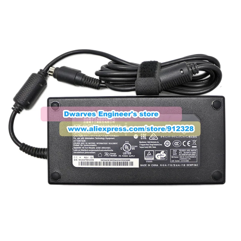 Imagem -02 - Genuíno 230w Adp230eb t 19.5v 11.8a Adaptador Carregador A12-230p1a para Delta para Msi Gt62vr 7re417cn para Clevo D700t Np9752 P750zm