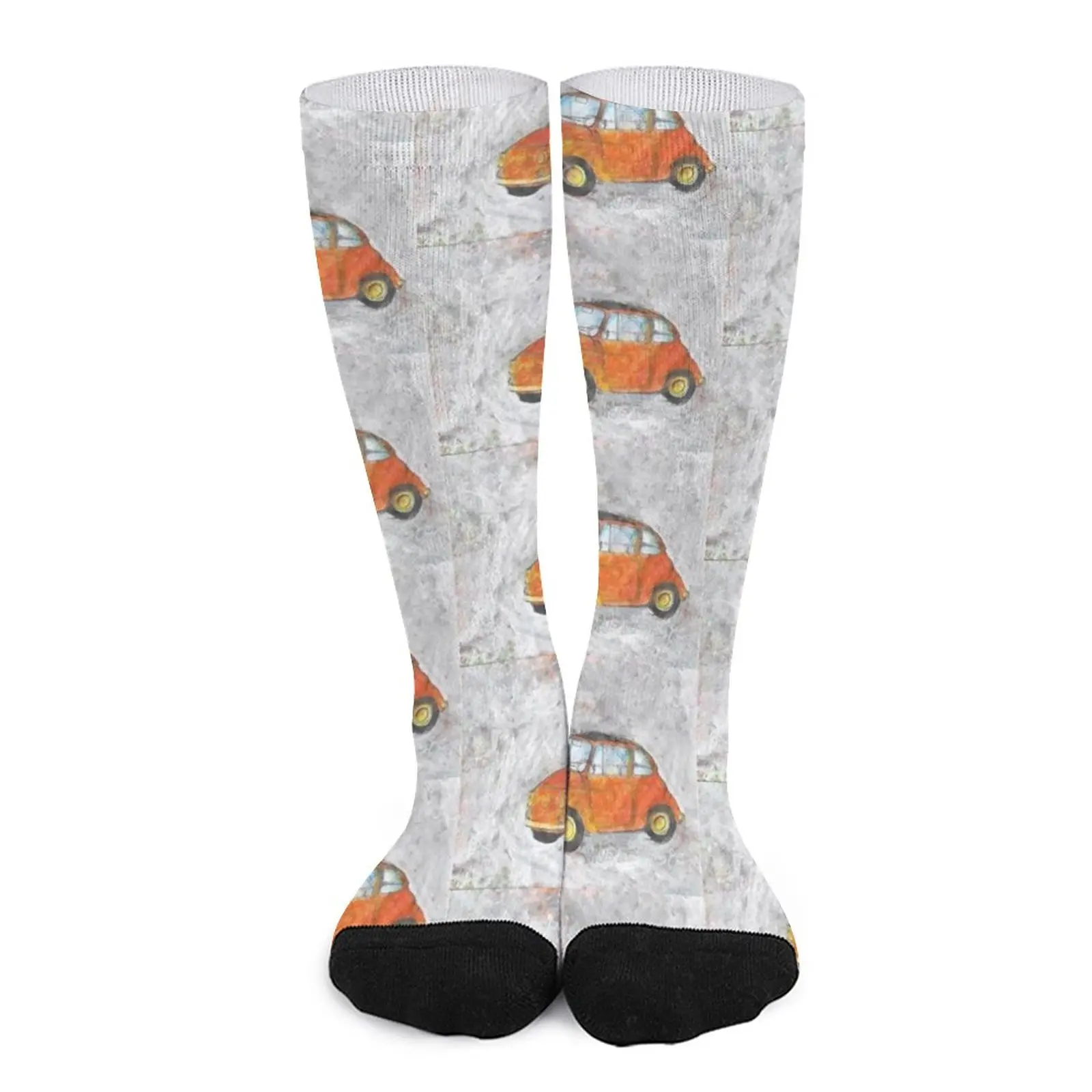 

Fiat 500 orange Socks Woman socks men gifts mens tennis