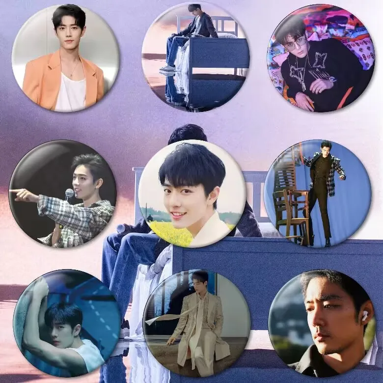 Insignias de impacto de Xiao Zhan, mercancía de estrellas, soporte de estrellas, broches de hojalata, mochilas escolares, ropa, colgantes, regalos, amigos