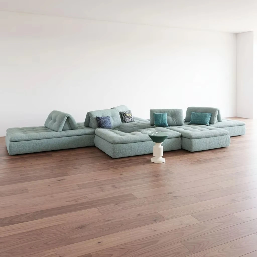 zj-Premium Customized Design Sectional Fabric Sofa for Home Villa Use#