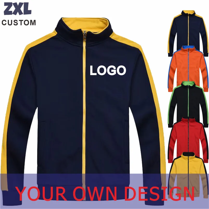 

Casual Stand Collar Men's Jacket Custom Print Personal Group Logo Design Brand Embroidery Autumn Winter Jackets For Men Coat