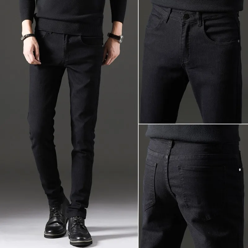 2024 Frühling New Style Herren Röhrenjeans Mode lässig elastische Baumwolle Slim Fit Jeans hose hochwertige bequeme Jeans Herren