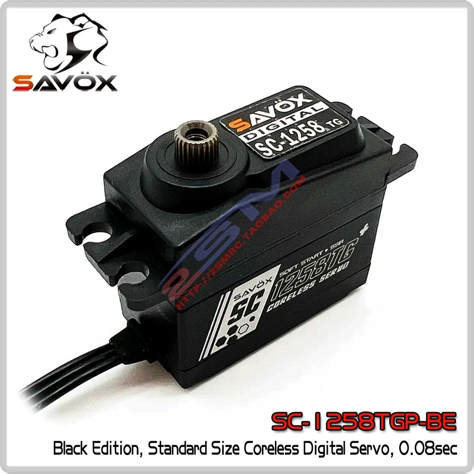 

SAVOX SC-1258TGP-BE Черный, ограниченная серия, сервопривод с шестерней из титанового сплава, 0,08 S, 12 кг