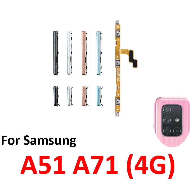 For Samsung Galaxy A51 A71 4G A515 A715 Phone Power Volume Button On Off Up Down External Key Internal Flex Cable Ribbon Parts